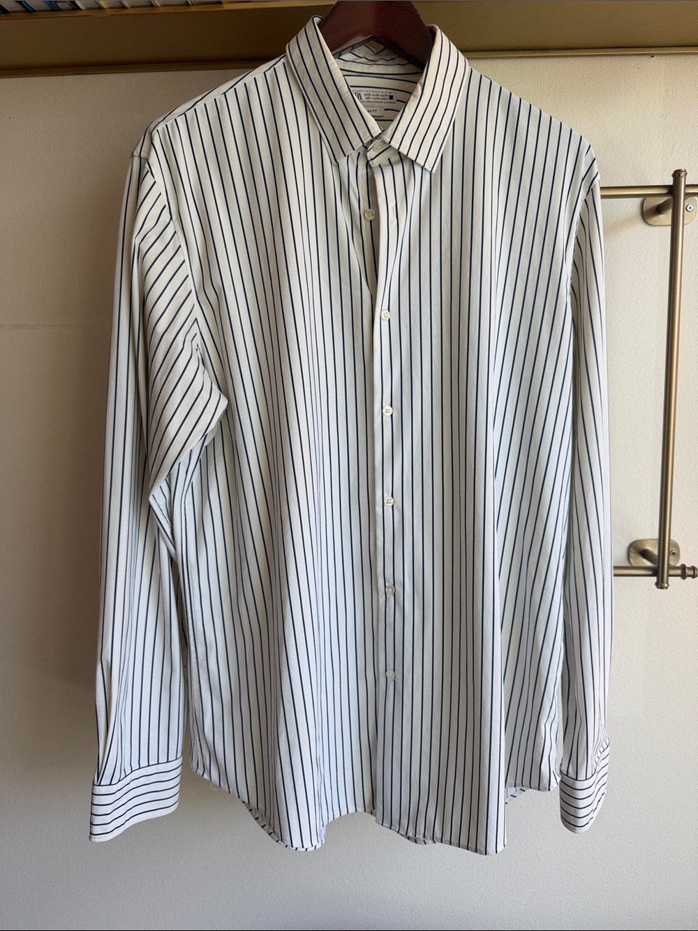 🎂 SALE 🎂 NWOT 🎂 ZARA 🎂 STRIPED OXFORD STRETCH 🎂 BLUE & WHITE 🎂 XL